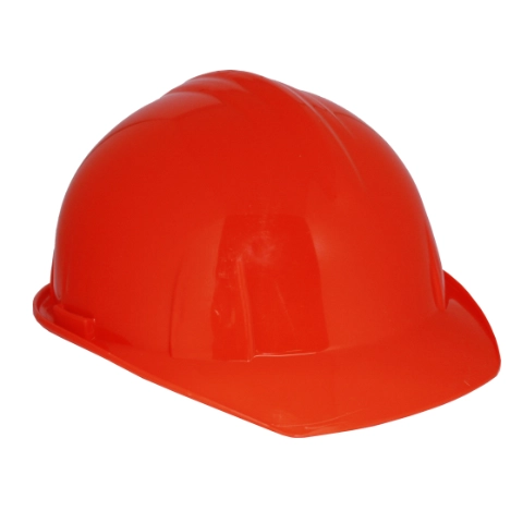 Casco de seguridad tipo capucha, color rojo