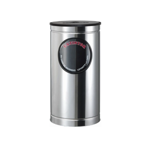 Porta extintor cilíndrico inoxidable espejo para extintor de 10 lbs CO2